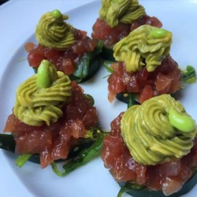 Gluten-free tuna tartare bites from Jules Bistro